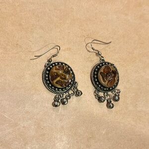 Chic + Modern Bohemian Sterling Silver with Precious Stones Earrings